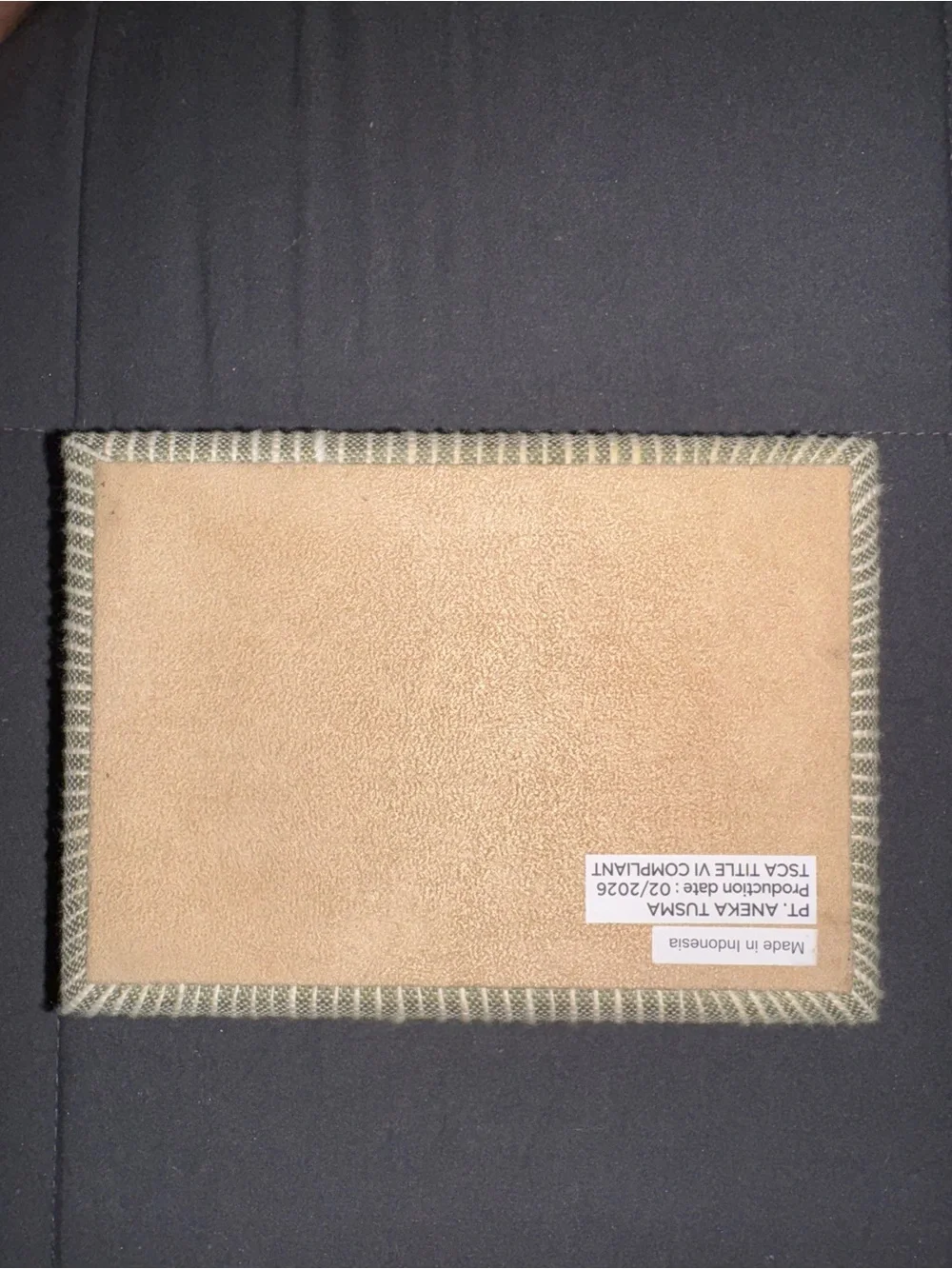 Sage & White Striped Fabric Accessory Box